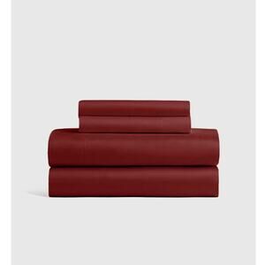 NEW Quince 100% Organic Bamboo Sheet Set 4 Piece QUEEN Burgundy